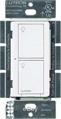 Interrupteur D'éclairage Intelligent Sans Fil Lutron Caseta (blanc) (paquet De 10)