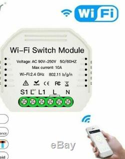 Interrupteur De Commande Sans Fil Blanc Télécommande Smart Wifi Dimmer Module 90-250v 150w