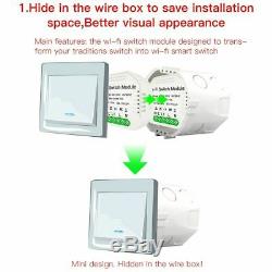 Interrupteur De Commande Sans Fil Blanc Télécommande Smart Wifi Dimmer Module 90-250v 150w