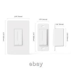 Interrupteur Dimmer Intelligent 3 Voies - Pack de 2, 2 Interrupteurs Maîtres Dimmables 3 Voies, 2.4
