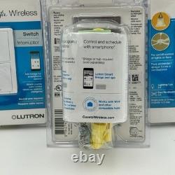 Interrupteur Intelligent Sans Fil Lutron Caseta Original Blanc PD-5ANS-WH-R Neuf (Lot de 7)