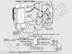 Interrupteur à bascule variateur de lumière monopolaire 3 voies LED encastré au plafond