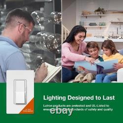 Interrupteur à variateur élégant 3-en-1 pour LED, incandescent et halogène