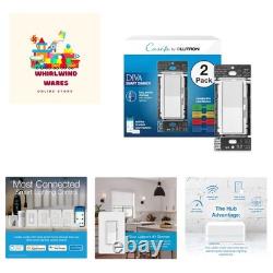 Interrupteur à variateur intelligent Diva pour l'éclairage Caseta, hub intelligent requis, pour LE