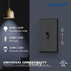 Interrupteur à variation ELEGRP pour lampes LED, CFL et incandescentes dimmables.