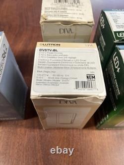 Interrupteur d’éclairage LED variateur Lutron Diva, lot de 12, tout neuf