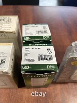 Interrupteur d’éclairage LED variateur Lutron Diva, lot de 12, tout neuf