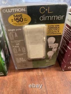 Interrupteur d’éclairage LED variateur Lutron Diva, lot de 12, tout neuf
