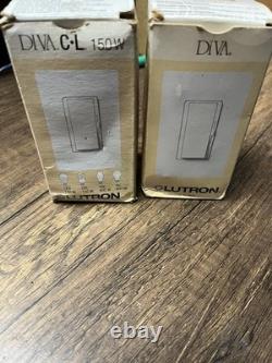 Interrupteur d’éclairage LED variateur Lutron Diva, lot de 12, tout neuf