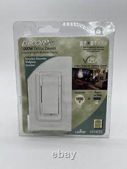 Interrupteur d'éclairage Leviton Light Switch Vizia 1000-Watt Digital Dimmer Blanc VZM10-1LW LOT DE 12