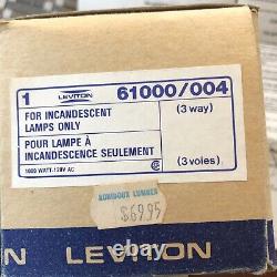 Interrupteur de contrôle de la luminosité Leviton des années 1960 avec bouton de commande 61000/004 NOS NIB Art Déco.