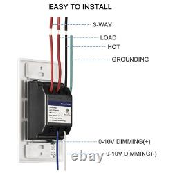 Interrupteur de gradation LED 0-10V KEYGMA, Interrupteur de gradation basse tension pour lumière LED dimmable