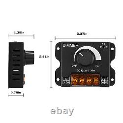 Interrupteur de gradation LED avec bouton de gradation PWM pour contrôler la luminosité de la bande lumineuse LED 12V24V 30A