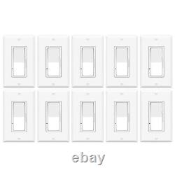 Interrupteur de lumière à intensité variable 3 voies pour 300W LED/CFL dimmable 600W incandescent/halogène ×10