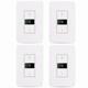Interrupteur De Lumière à Variateur Intelligent 4pack Compatible Avec Alexa Et Google Home, Nécessite Un Fil Neutre