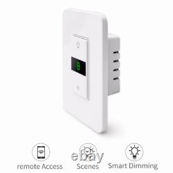 Interrupteur de lumière à variateur intelligent 4Pack compatible avec Alexa et Google Home, nécessite un fil neutre