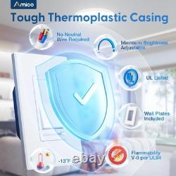 Interrupteur de variateur de lumière 6 Pack, interrupteurs de variateur à glissière monopolaire ou à 3 voies pour Le Interrupteur de variateur de lumière 6 Pack, interrupteurs de variateur à glissière monopolaire ou à 3 voies pour Le