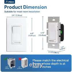 Interrupteur de variateur de lumière 6 Pack, interrupteurs de variateur à glissière monopolaire ou à 3 voies pour Le Interrupteur de variateur de lumière 6 Pack, interrupteurs de variateur à glissière monopolaire ou à 3 voies pour Le