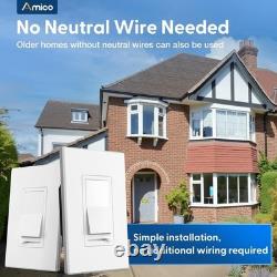 Interrupteur de variateur de lumière 6 Pack, interrupteurs de variateur à glissière monopolaire ou à 3 voies pour Le Interrupteur de variateur de lumière 6 Pack, interrupteurs de variateur à glissière monopolaire ou à 3 voies pour Le