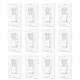 Interrupteur Dimmable 3 Voies Sans Fil Neutre Led Cfl Non Requis Avec Plaque Etl 12pcs