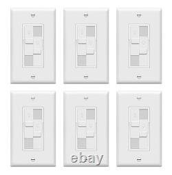 Interrupteur dimmer numérique TOPGREENER pour lumières LED/CFL dimmables de 200W, pack de 6