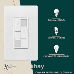 Interrupteur dimmer numérique TOPGREENER pour lumières LED/CFL dimmables de 200W, pack de 6