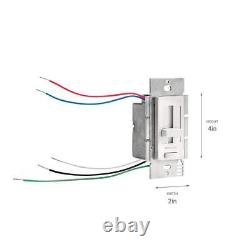 Interrupteur gradateur LED monopôle 60 watts Indépendance, Blanc