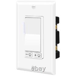 Interrupteur lumineux dimmable 20PK 15A 120V 150W LED/CFL, 600W halogène/incandescent