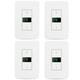 Interrupteur Lumineux Dimmable Intelligent Compatible Avec Alexa Et Google Home, Nécessite Un Fil Neutre, Pack De 4.