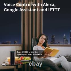 Interrupteur lumineux dimmable intelligent compatible avec Alexa et Google Home, nécessite un fil neutre, pack de 4.