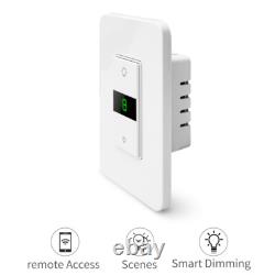 Interrupteur lumineux dimmable intelligent compatible avec Alexa et Google Home, nécessite un fil neutre, pack de 4.