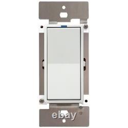 Interrupteur mural variateur LED/CFL PCS PulseWorx UPB, 600W, blanc (WS1DL-6-W)