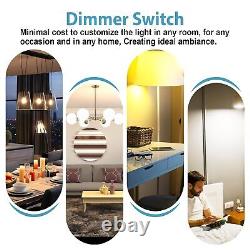 Interrupteur variateur 10PK 15A simple et à 3 voies pour LED / CFL / halogène / incandescent