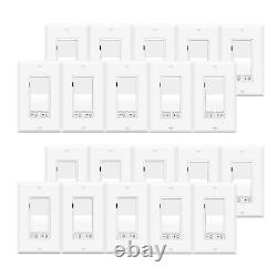 Interrupteur variateur 20PK 15A 120V sans exigence de fil neutre, 150W LED/CFL
