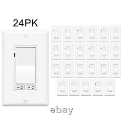 Interrupteur variateur 3 voies 24PK pour lumières LED/CFL 15A 120V 600W halogènes/incandescentes