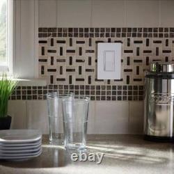 Interrupteur variateur Diva LED+ avec plaque murale pour ampoules LED dimmables, 150 watts/pôle simple