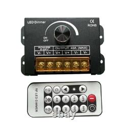 Interrupteur variateur LED RF sans palier DC 5V 12V 24V 40A pour bande lumineuse LED monochrome
