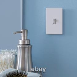 Interrupteur variateur LED+ avec plaque murale pour ampoules LED dimmables, 150W avec monopolaire