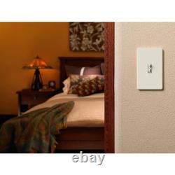 Interrupteur variateur LED+ avec plaque murale pour ampoules LED dimmables, 150W avec monopolaire