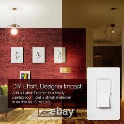 Interrupteur variateur Lutron Home Diva Led+ pour ampoules LED dimmables 150 watts/monopolaire