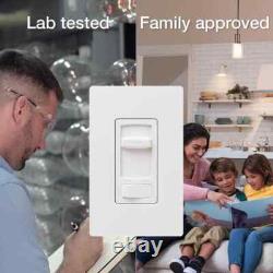 Interrupteur variateur Skylark Contour LED+ pour ampoules LED et incandescentes, monopolaire