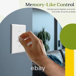 Interrupteur variateur à bascule pour ampoules LED, CFL, incandescentes, monopolaire ou 3 voies, 2-W