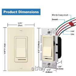 Interrupteur variateur beige pour ampoules LED dimmables, halogènes et à incandescence, Sin