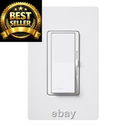 Interrupteur variateur d’éclairage Lutron Diva LED+ pour LED à intensité variable, halogène, lot de 3, blanc