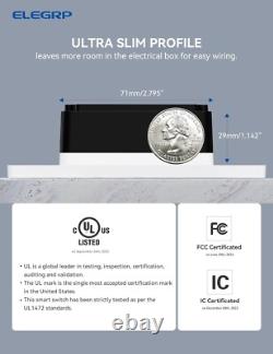 Interrupteur variateur d’éclairage intelligent, interrupteur variateur Wi-Fi 2,4 GHz compatible avec Alexa