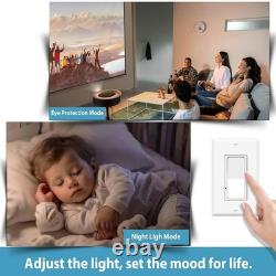 Interrupteur variateur de lumière 8PK 15 A 120-277 V LED / incandescent / CFL certifié ETL