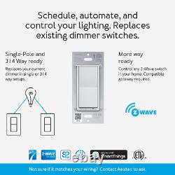 Interrupteur variateur de lumière Zwave, 3 voies, répéteur, on/off D