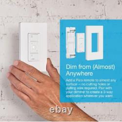 Interrupteur variateur de lumière intelligent Lutron Caseta Original/PD-6WCL-WH-R- Blanc (paquet de 4)