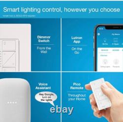 Interrupteur variateur de lumière intelligent Lutron Caseta Original/PD-6WCL-WH-R- Blanc (paquet de 4)