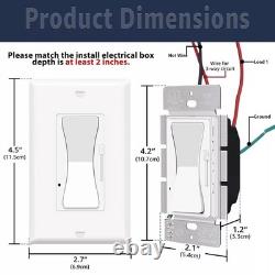 Interrupteur variateur de lumière, lot de 2, unipolaire, va-et-vient, compatible LED, incandescente et CFL